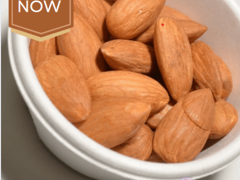 almonds are shown in a the bowl in this picture